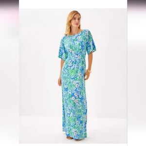 BNWT Lilly Pulitzer Parigi Boat Neck Maxi Dress M